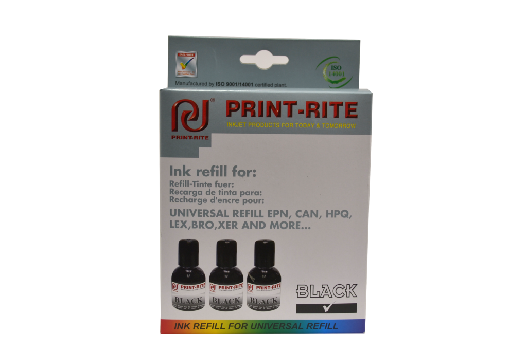 Black printer refill kit print-rite