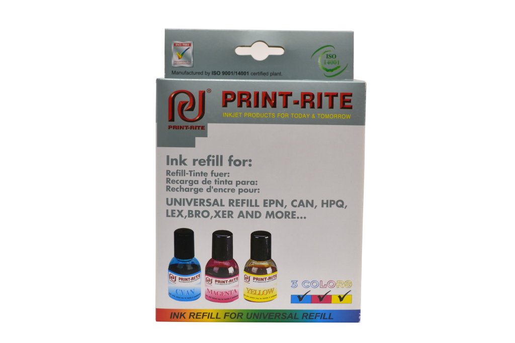 Color printer refill kit print-rite